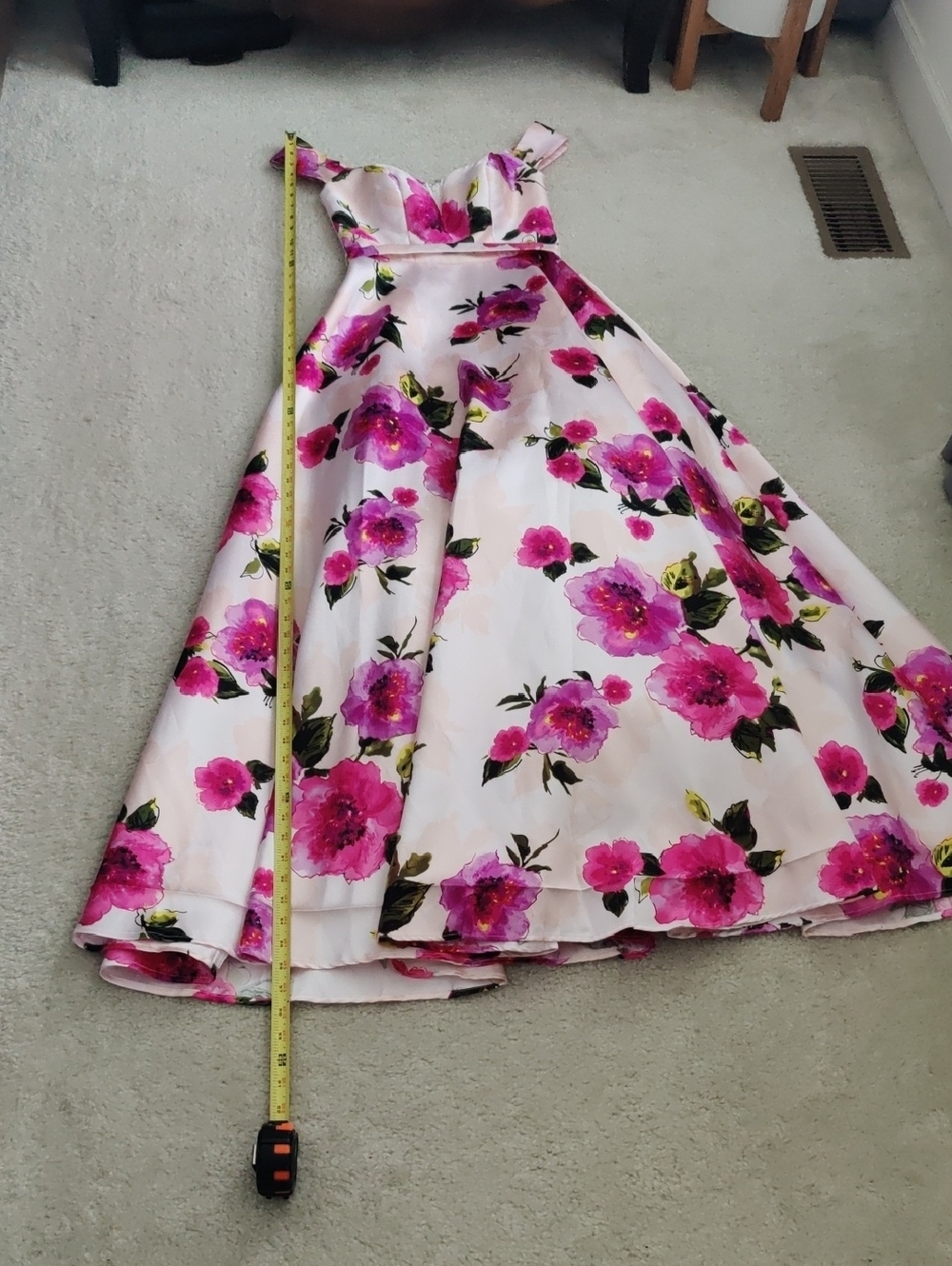 City Studio Shoulder Off Floral Ball Gown Y2K Cottagecore Romantic Chic Prom - Picture 14 of 16